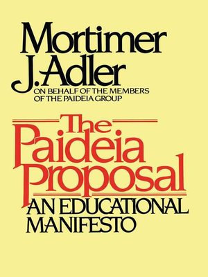 cover image of Paideia Proposal